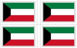 Kuwait Flag Stickers - 50 per sheet