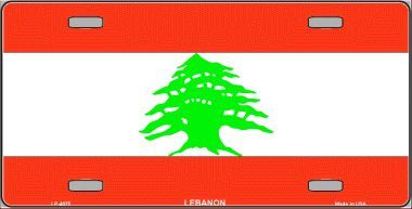 Lebanon Flag License Plate