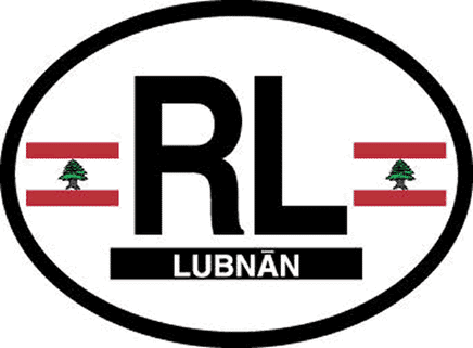 Lebanon Reflective Oval Decal