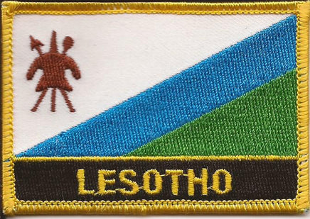 Lesotho Flag Patch - With Name