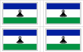 Lesotho Flag Stickers - 50 per sheet