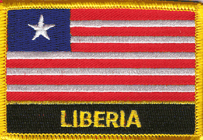 Liberia Flag Patch - With Name