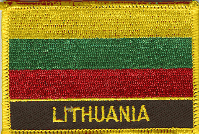 Lithuania Flag Patch - With Name