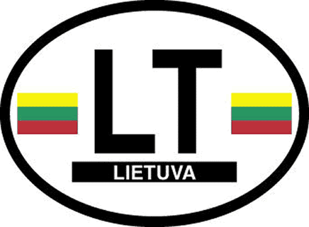 Lithuania Reflective Oval Decal