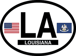 Louisiana Reflective Oval Decal