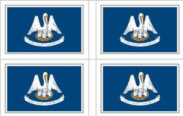 Louisiana State Flag Stickers - 50 per sheet