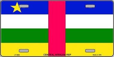 Central African Republic Flag License Plate