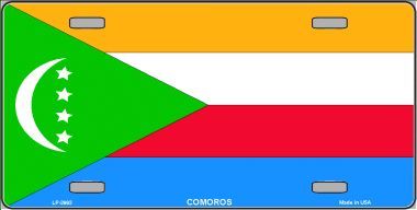 Comoros Flag License Plate