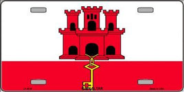 Gibraltar Flag License Plate