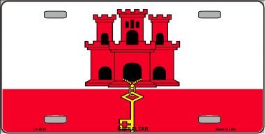 Gibraltar Flag License Plate