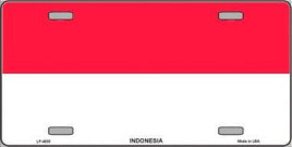 Indonesia Flag License Plate
