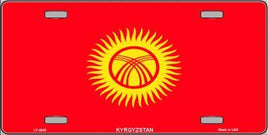 Kyrgyzstan Flag License Plate