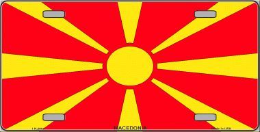 Macedonia Flag License Plate