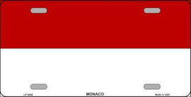 Monaco Flag License Plate