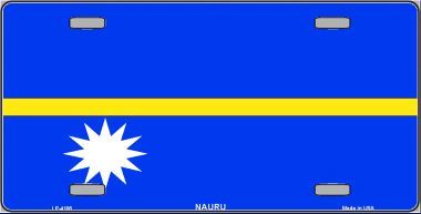 Nauru Flag License Plate