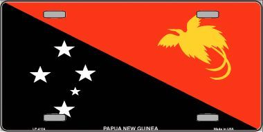 Papua New Guinea Flag License Plate