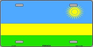 Rwanda Flag License Plate