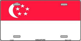 Singapore Flag License Plate