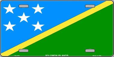 Solomon Islands Flag License Plate