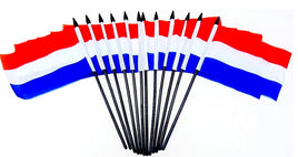 Luxembourg Polyester Miniature Flags - 12 Pack