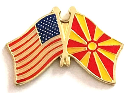 Macedonian Friendship Flag Lapel Pins