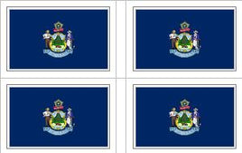 Maine State Flag Stickers - 50 per sheet