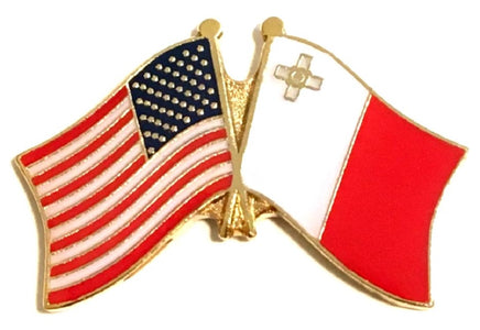 Malta Friendship Flag Lapel Pins