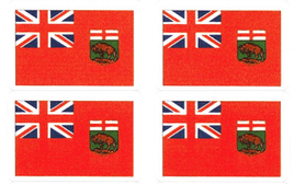 Manitoba Flag Stickers - 50 per Sheet