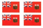 Manitoba Waterproof Flag Stickers - 50 per Sheet