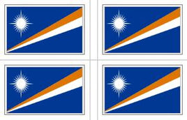 Marshall Islands Flag Stickers - 50 per sheet