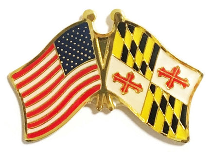 Maryland State Flag Lapel Pin - Double