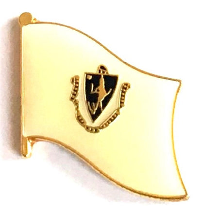 Massachusetts State Flag Lapel Pin - Single