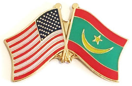 Mauritania Friendship Flag Lapel Pins
