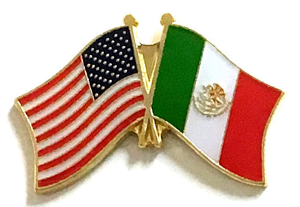 Mexican Friendship Flag Lapel Pins
