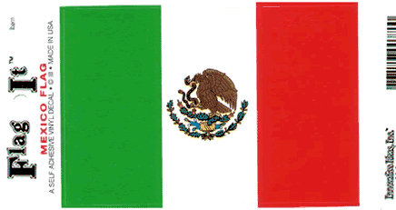 Mexican Vinyl Flag Decal