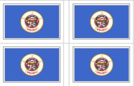 Minnesota State Flag Stickers - 50 per sheet