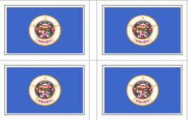 Minnesota State Flag Stickers - 50 per sheet