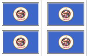 Minnesota State Flag Stickers - 50 per sheet