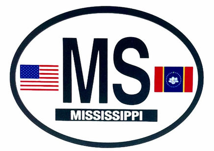 Mississippi Reflective Oval Decal