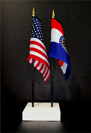 Missouri and US Flag Desk Set
