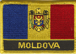 Moldova Flag Patch - With Name