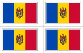 Moldova Flag Stickers - 50 per sheet