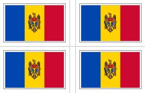 Moldova Flag Stickers - 50 per sheet