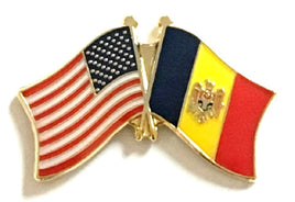 Moldova Friendship Flag Lapel Pins