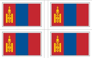 Mongolia Flag Stickers - 50 per sheet