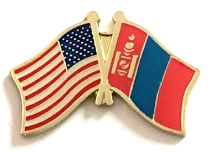 Mongolia Friendship Flag Lapel Pins