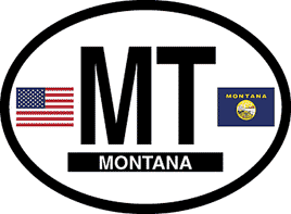 Montana Reflective Oval Decal