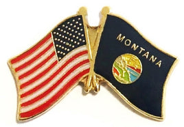 Montana State Flag Lapel Pin - Double