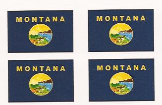 Montana State Flag Stickers - 50 per sheet