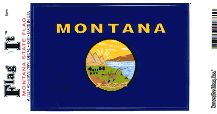 Montana State Vinyl Flag Decal